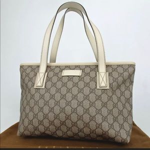 Gucci GG pattern PVC leather handbag